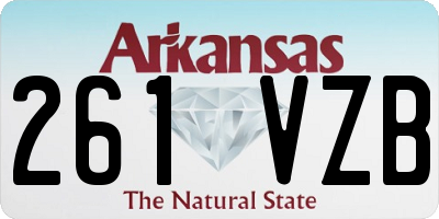 AR license plate 261VZB
