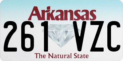 AR license plate 261VZC