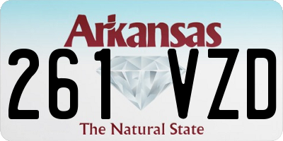AR license plate 261VZD