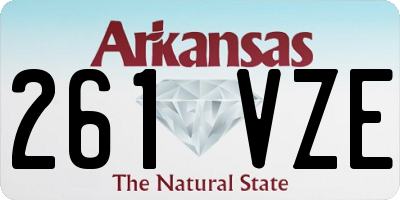 AR license plate 261VZE