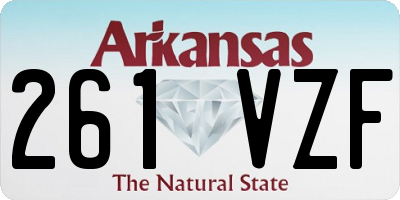 AR license plate 261VZF