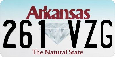 AR license plate 261VZG