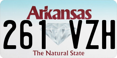 AR license plate 261VZH