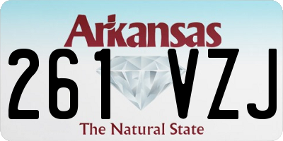 AR license plate 261VZJ