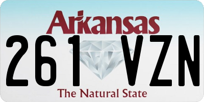 AR license plate 261VZN