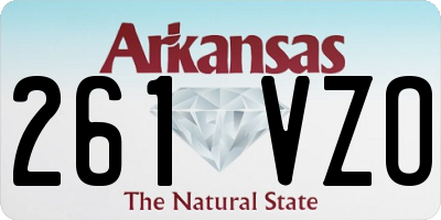 AR license plate 261VZO