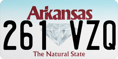 AR license plate 261VZQ