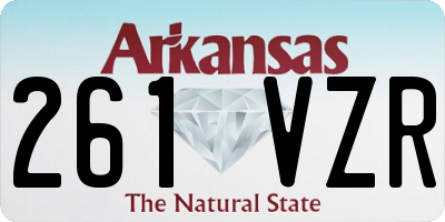 AR license plate 261VZR
