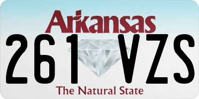 AR license plate 261VZS