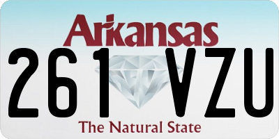 AR license plate 261VZU