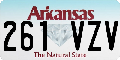 AR license plate 261VZV