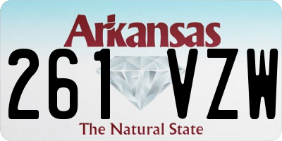 AR license plate 261VZW