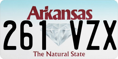 AR license plate 261VZX