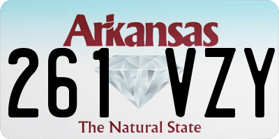 AR license plate 261VZY