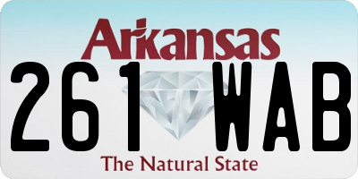 AR license plate 261WAB