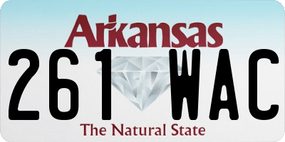 AR license plate 261WAC