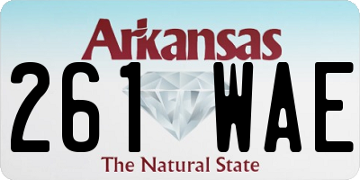 AR license plate 261WAE
