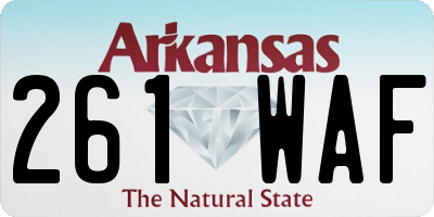 AR license plate 261WAF