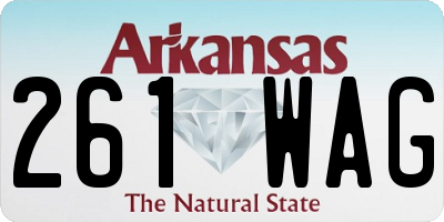 AR license plate 261WAG