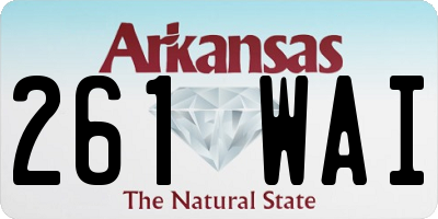 AR license plate 261WAI