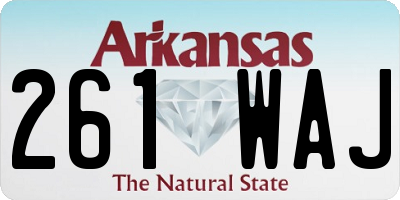 AR license plate 261WAJ
