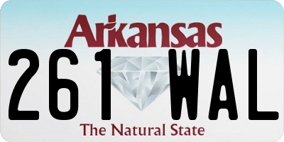 AR license plate 261WAL