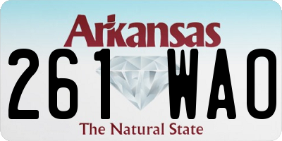 AR license plate 261WAO