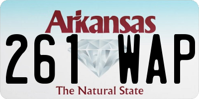 AR license plate 261WAP