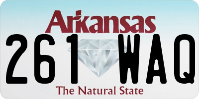 AR license plate 261WAQ