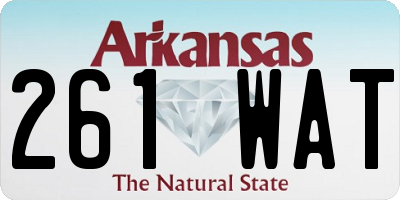AR license plate 261WAT