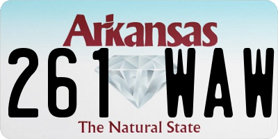 AR license plate 261WAW