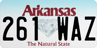 AR license plate 261WAZ