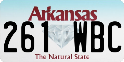 AR license plate 261WBC