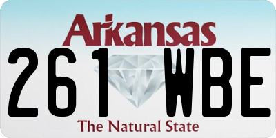 AR license plate 261WBE