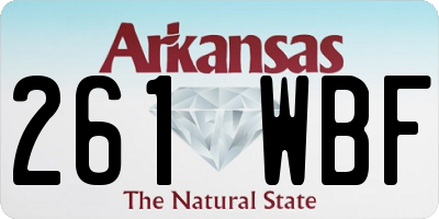 AR license plate 261WBF