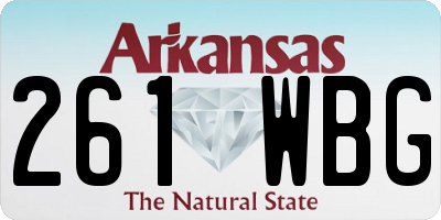 AR license plate 261WBG
