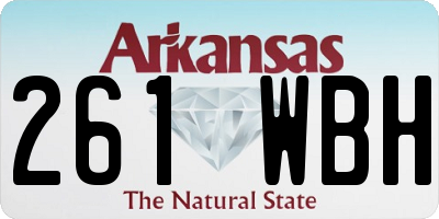 AR license plate 261WBH