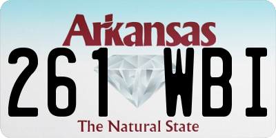 AR license plate 261WBI