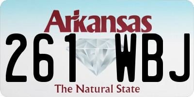AR license plate 261WBJ