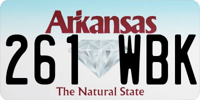 AR license plate 261WBK