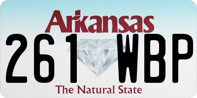 AR license plate 261WBP