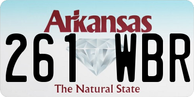 AR license plate 261WBR