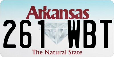 AR license plate 261WBT