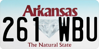 AR license plate 261WBU