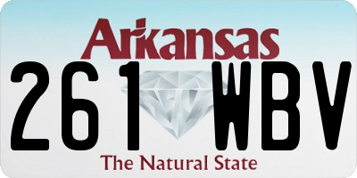AR license plate 261WBV