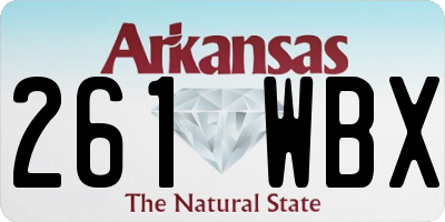 AR license plate 261WBX
