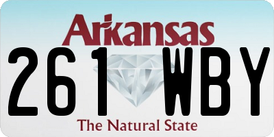 AR license plate 261WBY