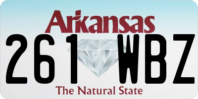 AR license plate 261WBZ