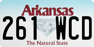 AR license plate 261WCD