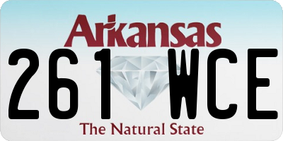 AR license plate 261WCE